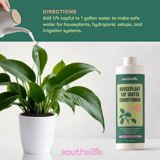 Southside Plants Tap Water Conditioner for Houseplants & Hydroponics - Remove Chlorine, Chloramines & Heavy Metals, Buffers pH - 8 Oz