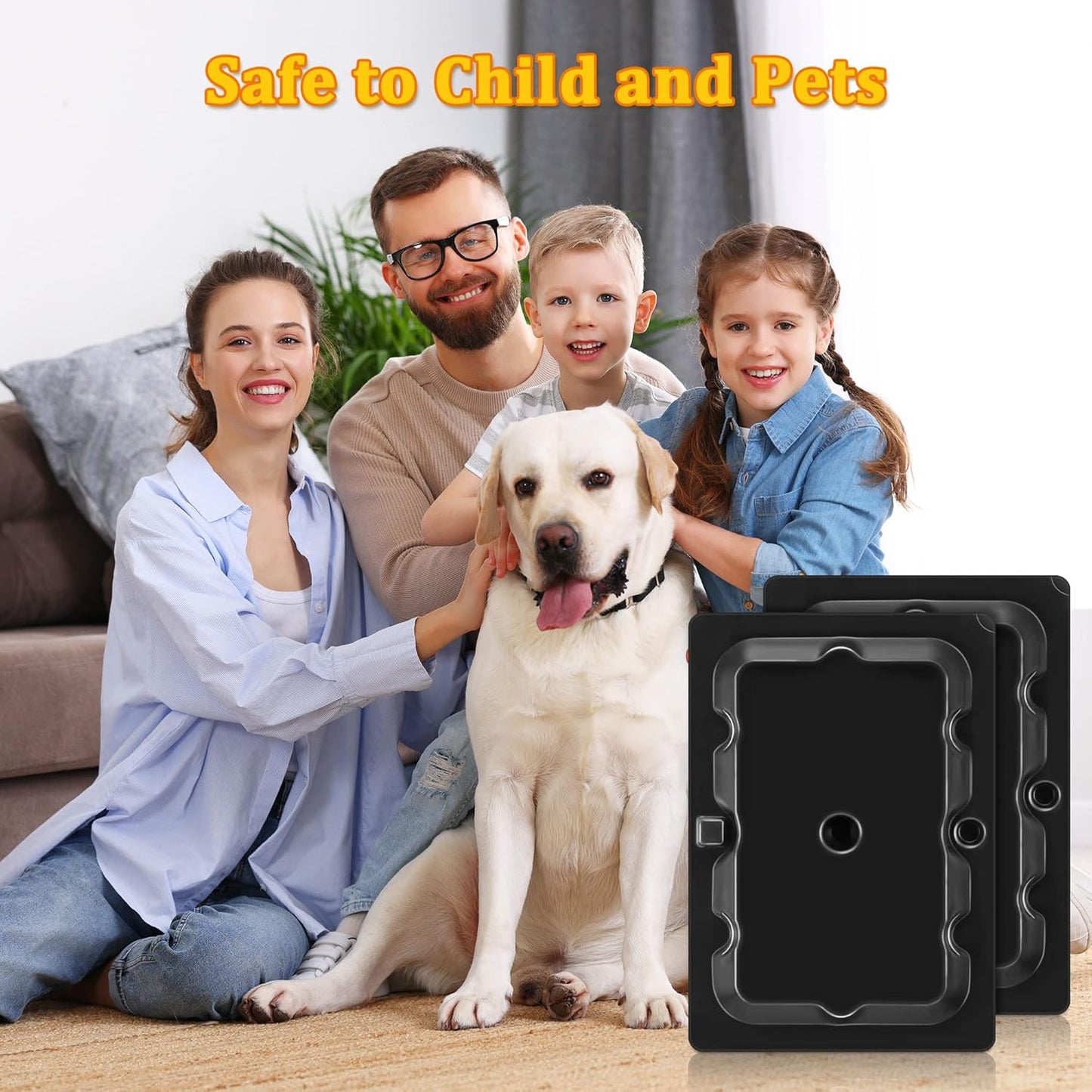 Qualirey 24 Pack Mouse and Insect Glue Traps, Strong Sticky Mice Traps Indoor for Home, Pre Scented Rodent Pads with Non Toxic Glue for House Garage, Ready to Use, Safe to Children and Pets (Black)