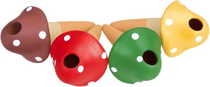 Tuzinano Terracotta Self Watering Devices Premium Self Watering Spikes Upgraded Planter Insert Device Irrigation Dripper Professional Garden Automatic Plant Accessories 4 Packs (Colorful Mushroom2.0)