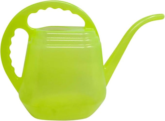 KP KOOL PRODUCTS One Gallon Transparent Green Watering Can – Durable Plastic Plant Waterer for Indoor & Outdoor Use – Lightweight Garden Tool with Easy Pour Spout – 1 Pack