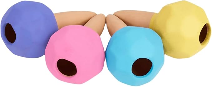 Tuzinano 4-Pack Terracotta Self-Watering Spikes | Eco-Friendly Iron-Rich Clay Olla Irrigation System | Vacation Plant Sitter for Potted Flowers, Herbs, and Succulents