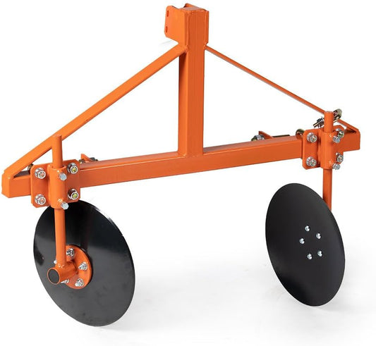 Titan Attachments 3 Point 48" Adjustable Disc Bedder Fits Cat 1 Tractors, Quick Hitch Compatible, Cultivator Garden Bedder and Hiller Attachment, 16" Disc Blades for Outdoor Field Work