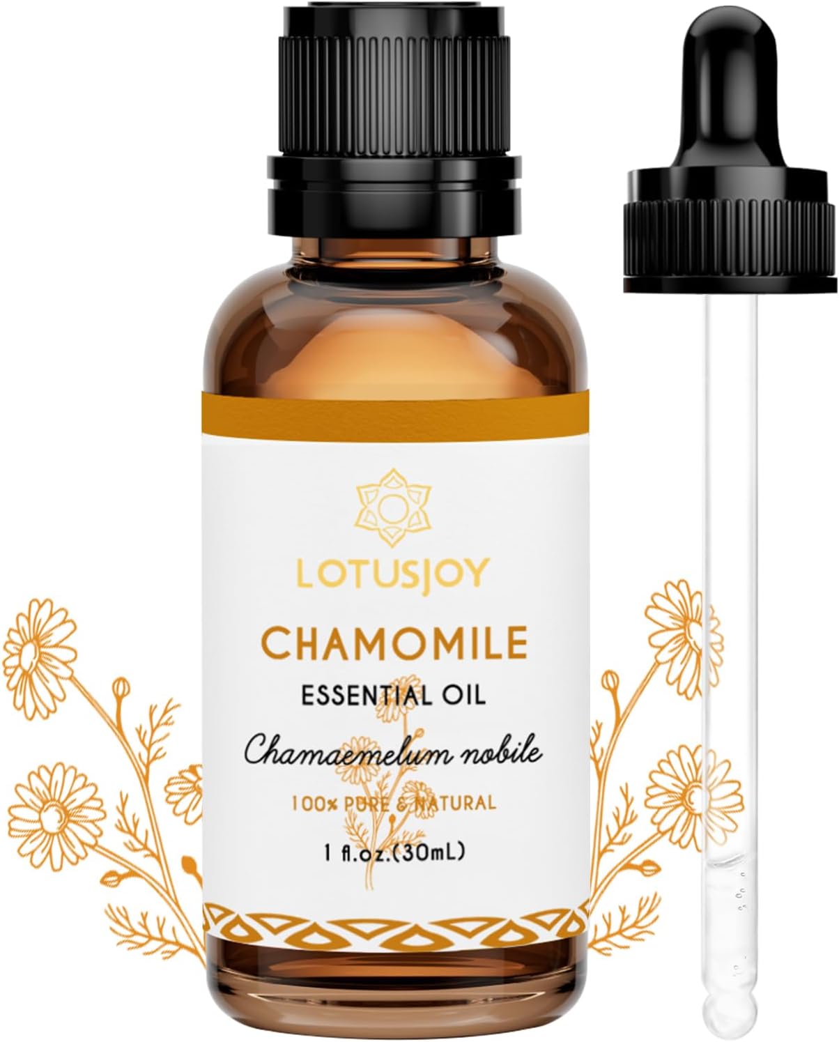 Chamomile Essential Oil, Pure Natural Chamomile Oil for Skin Body Hair Diffuser - 1 Oz