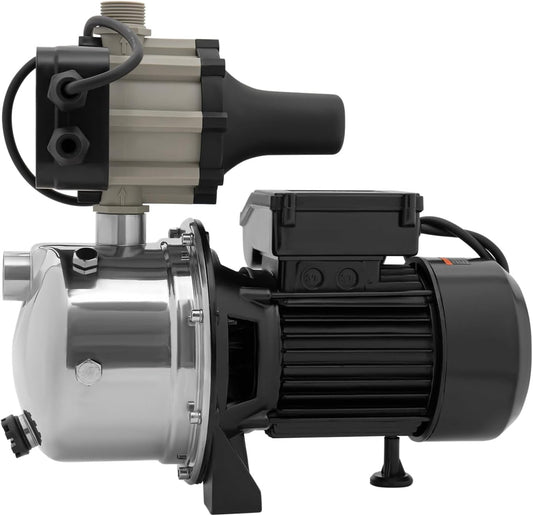 1.5HP 1200GPH 164ft Head Garden Hose Water Booster Pump - 115V Shallow Well Sprinkler Pump with Automatic Controller - High-Flow Irrigation, Draining & Water Transfer Jet P ump