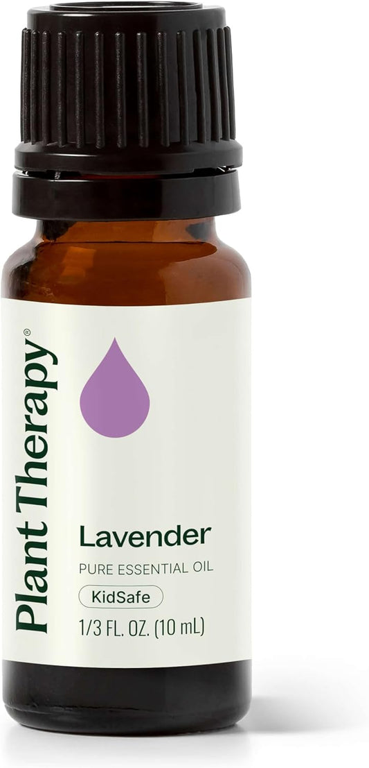 Plant Therapy Lavender Essential Oil 100% Pure, Undiluted, Therapeutic Grade, Aromatherapy Diffuser for Relaxation and Body Care, Healthy Skin and Hair, 10 mL (1/3 oz)