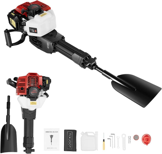 52cc Gas Power Shovel, 1900W Trench Digger, 2-Stroke Tree Root Remover, Efficient Garden Tool for Root Removal for Tree Root Removal and Transplanting