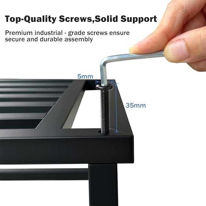 Hongsane Plant Stand Indoor Outdoor,13 Inch Round Metal Plant Stands Riser,Heavy Duty Wrought Iron Pedestal Holders for Large Flower Pot,Outside Rust-Proof Black Flower Display Shelf for Patio,1-Pack