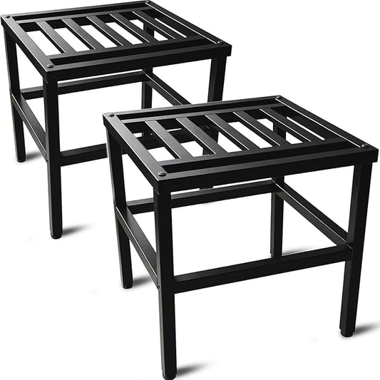 Hongsane Plant Stand Indoor Outdoor,13 Inch Round Metal Plant Stands Riser,Heavy Duty Wrought Iron Pedestal Holders for Large Flower Pot,Outside Rust-Proof Black Flower Display Shelf for Patio,1-Pack