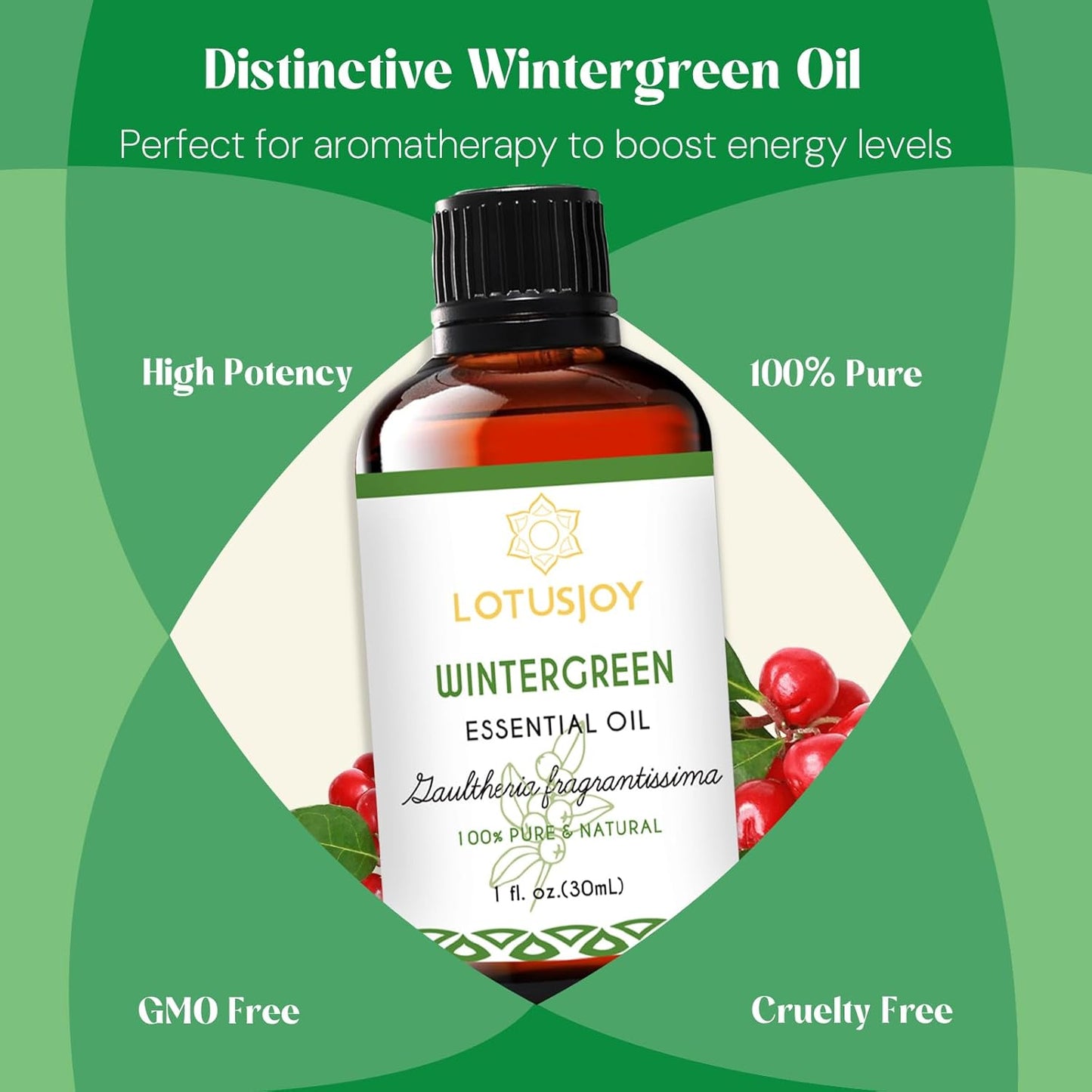 Wintergreen Essential Oil，100% Pure Natural for Diffuser Household DIY - 1 Oz