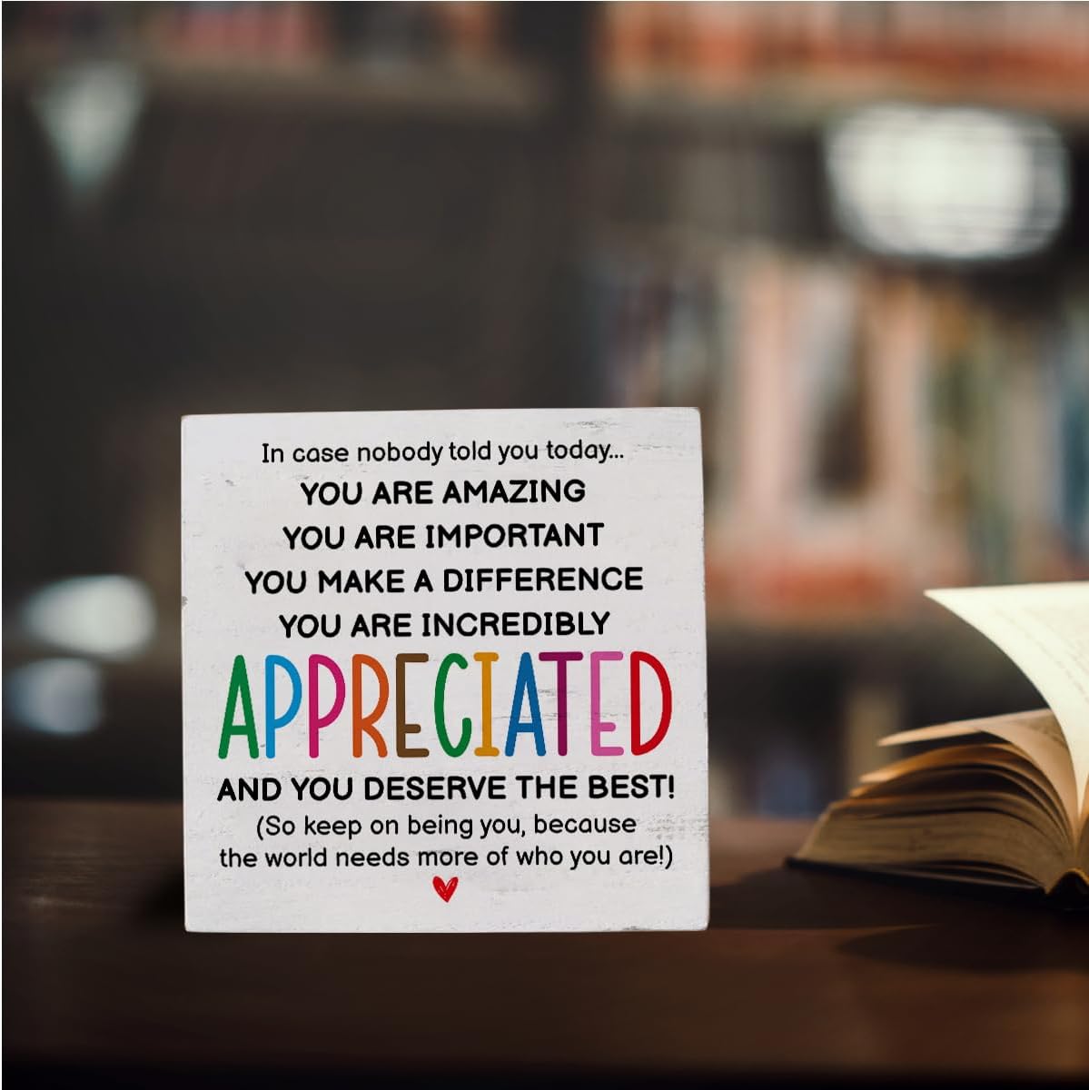 HTBIG Inspirational Gifts for Men Women Friends, Coworker Office Decor Appreciation Gifts, You Are Amazing Motivational Desk Sign Decor Home Office Desk