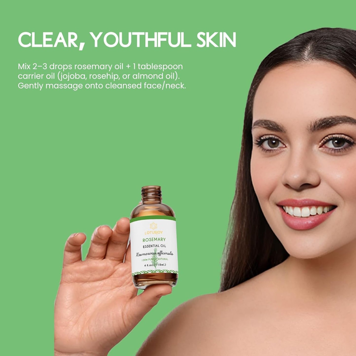 Rosemary Oil for Hair Growth - 100% Natural Aromatherapy Oil for Beauty DIY Home Care - 100% Pure Rosemary Essential Oil 4 Oz