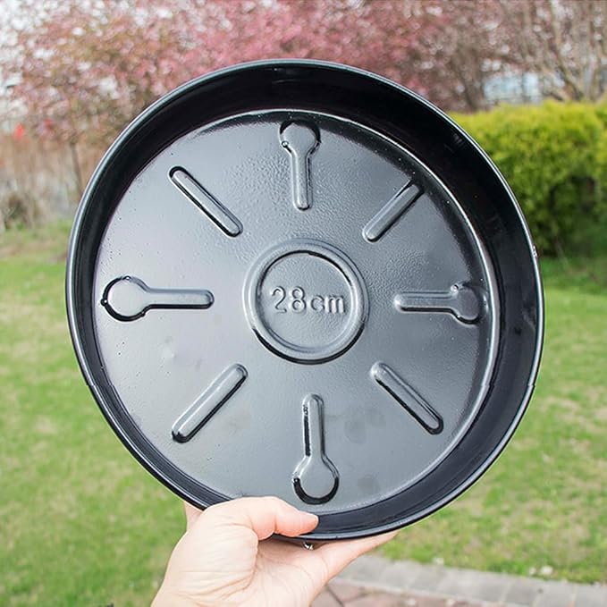 10" Heavy Duty Plant Dolly with Wheels, 160lbs Metal Rolling Plant Stand with Casters, Round Wheeled Planter Caddy Roller Base Carry Potted Tree Flower Pot for Indoor Outdoor Garden, 2 Pack, Black