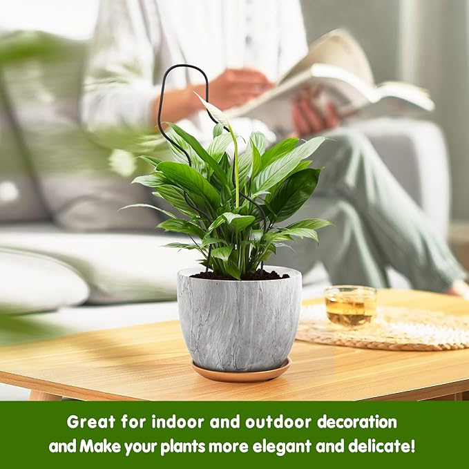 13.4 Inch Indoor Plant Trellis for Climbing Plants,Metal Trellis,Small Garden Trellis for Potted Plants,Plant Stakes for Indoor Plants Accessories Hoya,Flower,Plant Support (Black)