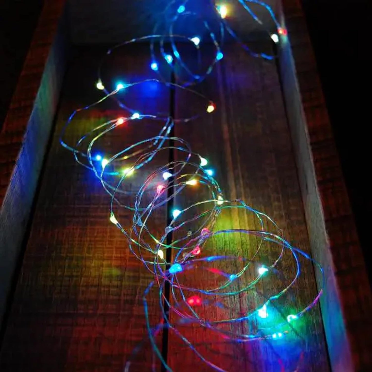 Dazzle Bright Fairy Lights Battery Operated, 2 Pack Total 40FT 120LED Silver Wire Waterproof String Lights, Christmas Decorations for Indoor Outdoor Bedroom Yard Decor, Multi-Colored