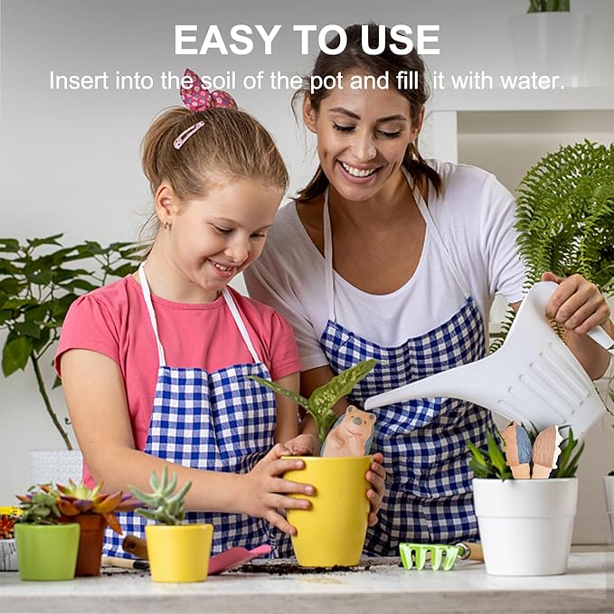 Tuzinano Self Watering Planter Insert Terracotta Watering Spikes Premium Plant Watering Devices Irrigation Dripper Self Watering Spikes Automatic Plant Accessories 4 Packs