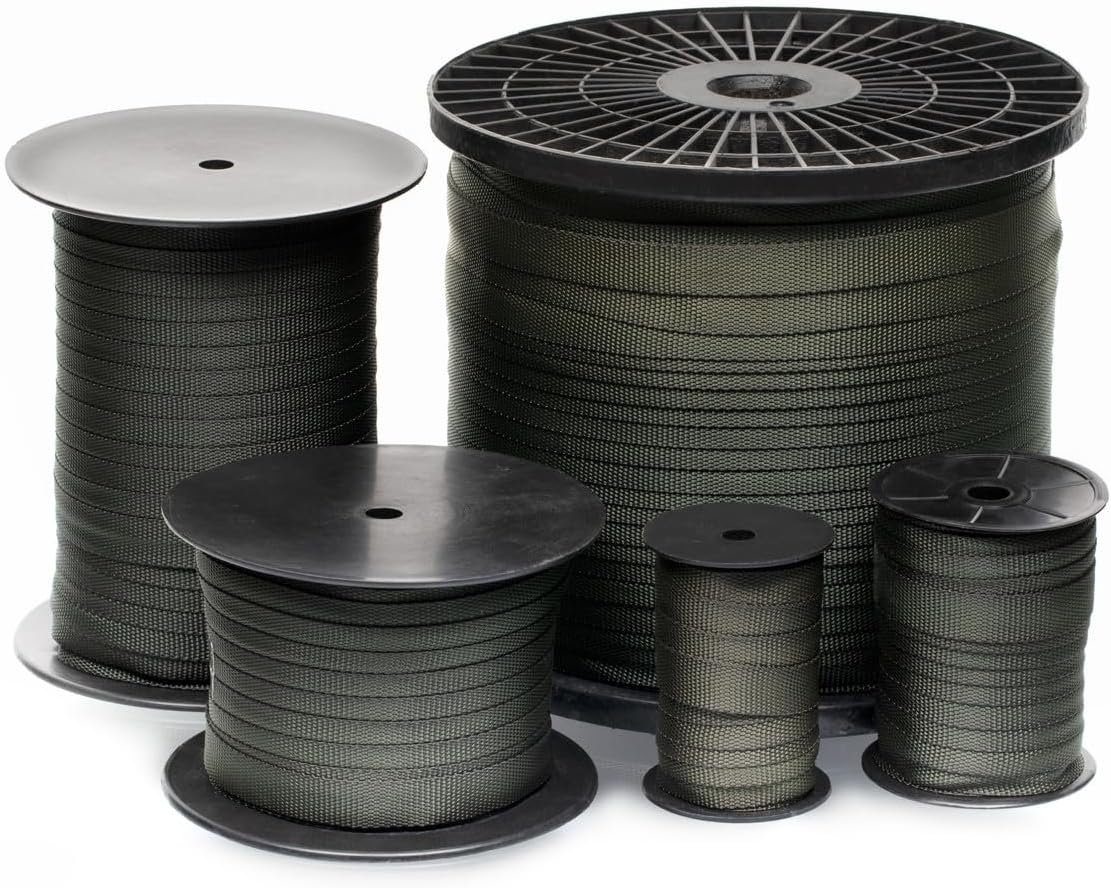 1 Roll 45 Feet Tree Tie Strap for Plant Support, Garden Strap for Outdoor Tree Straightening, Webbing Straps for Staking, 3/4 Inch Width Guying Material, 1500 Lbs Strength (Green) - 45 Feet