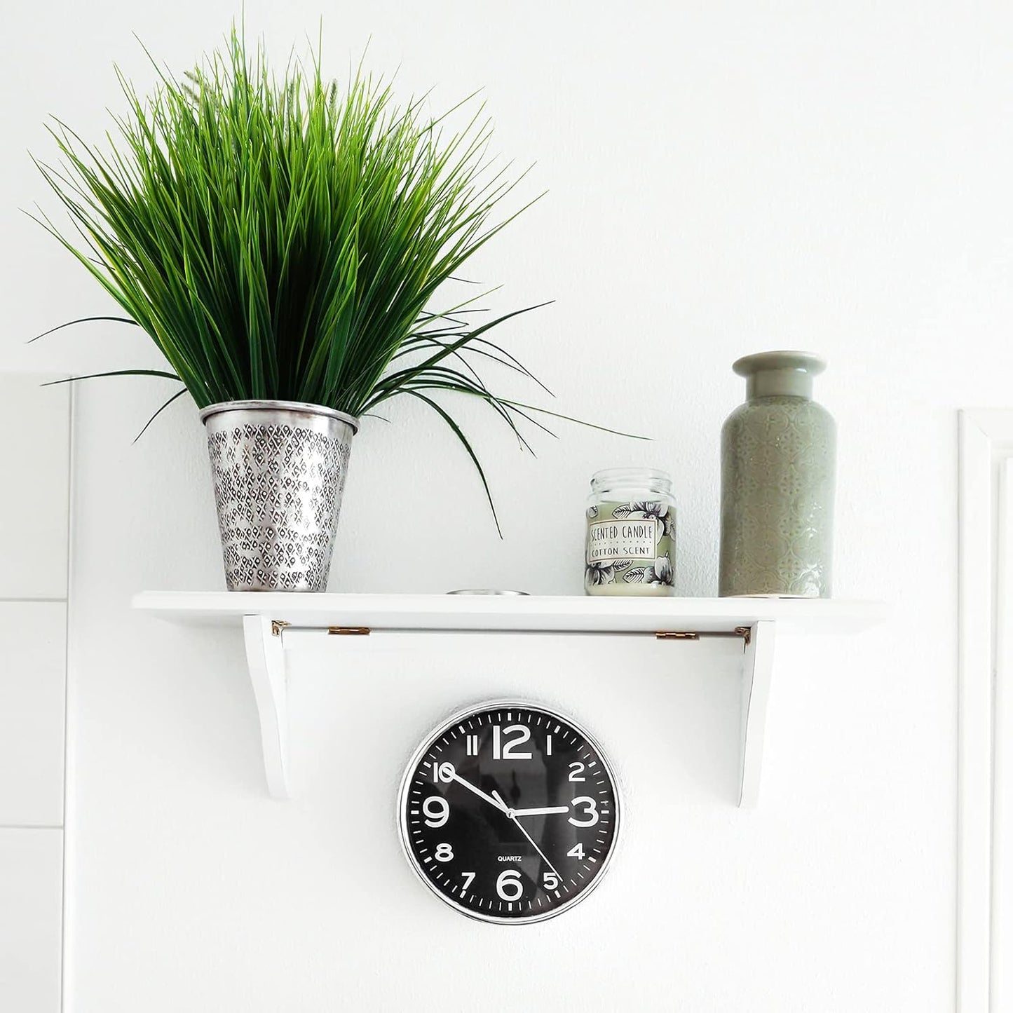 8 Pack Artificial Plants Flowers Grass Shrubs No Fade Faux Plastic Flowers Outdoor for Farmhouse Garden Porch Patio Indoor Wedding Decoration Greenery Fake Plants uv Resistant (3#Green)