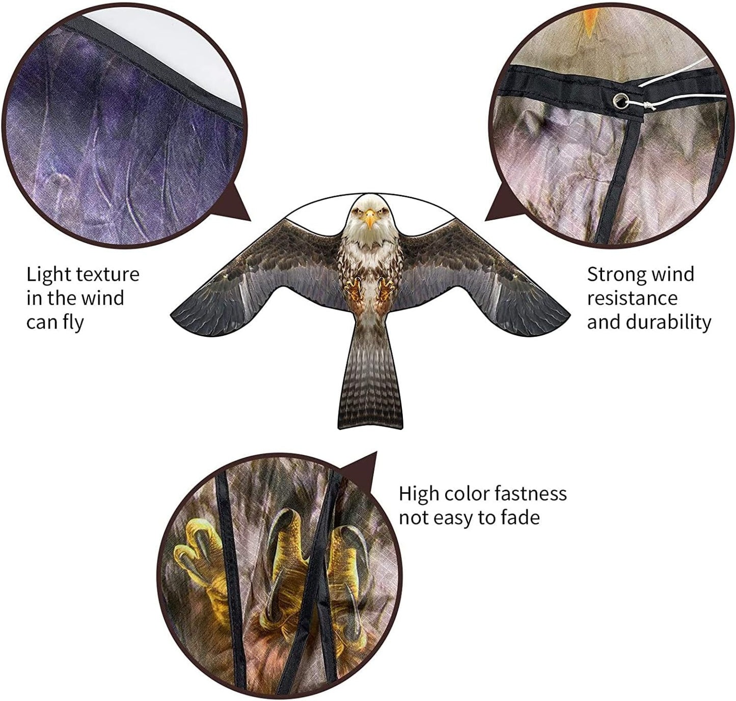 Bird Hawk Flying Kite for Crops Farm Protector Bird Scarer Kites Without Pole-Style B Kite