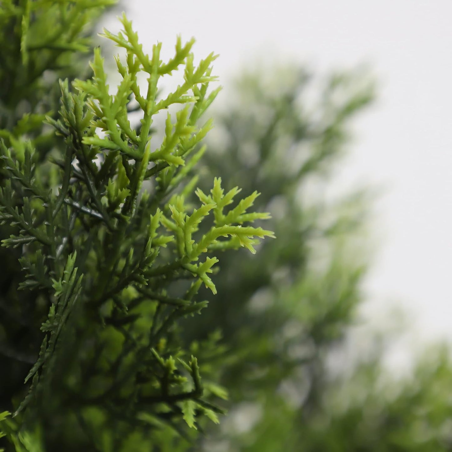 momoplant 31 Inch Tall Artificial Cedar Topiary Tree Set of 2 Faux Cypress Evergreen Potted Plants for Outdoor & Indoor Decor