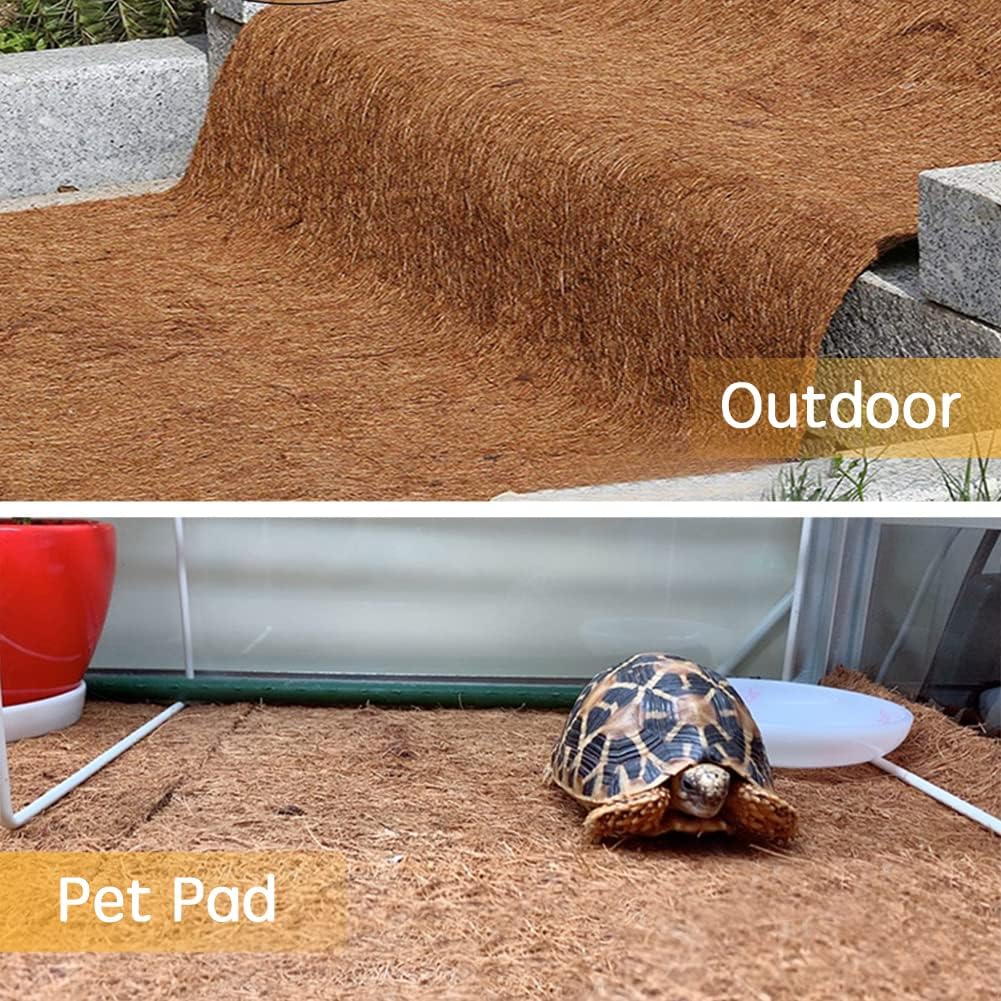Coco Coir Liner, Yarrdfir 16x40 inch Natural Coconut Liners for planters Flower Basket, Natural Coconut Fiber mat, Garden Decoration, Animal pet pad, Reptile Carpet