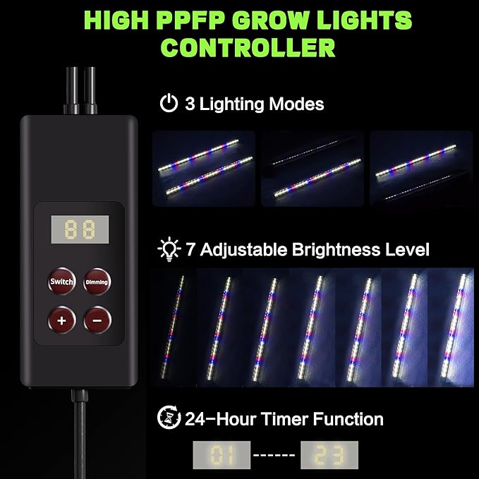 OrionEarth 120-Cell Self-Watering Seed Starter Tray with Grow Lights, Upgraded 1–24H Timer, Seed Trays with Humidity Dome, Indoor Gardening System, Starter Kit for Seeds, Plant Germination