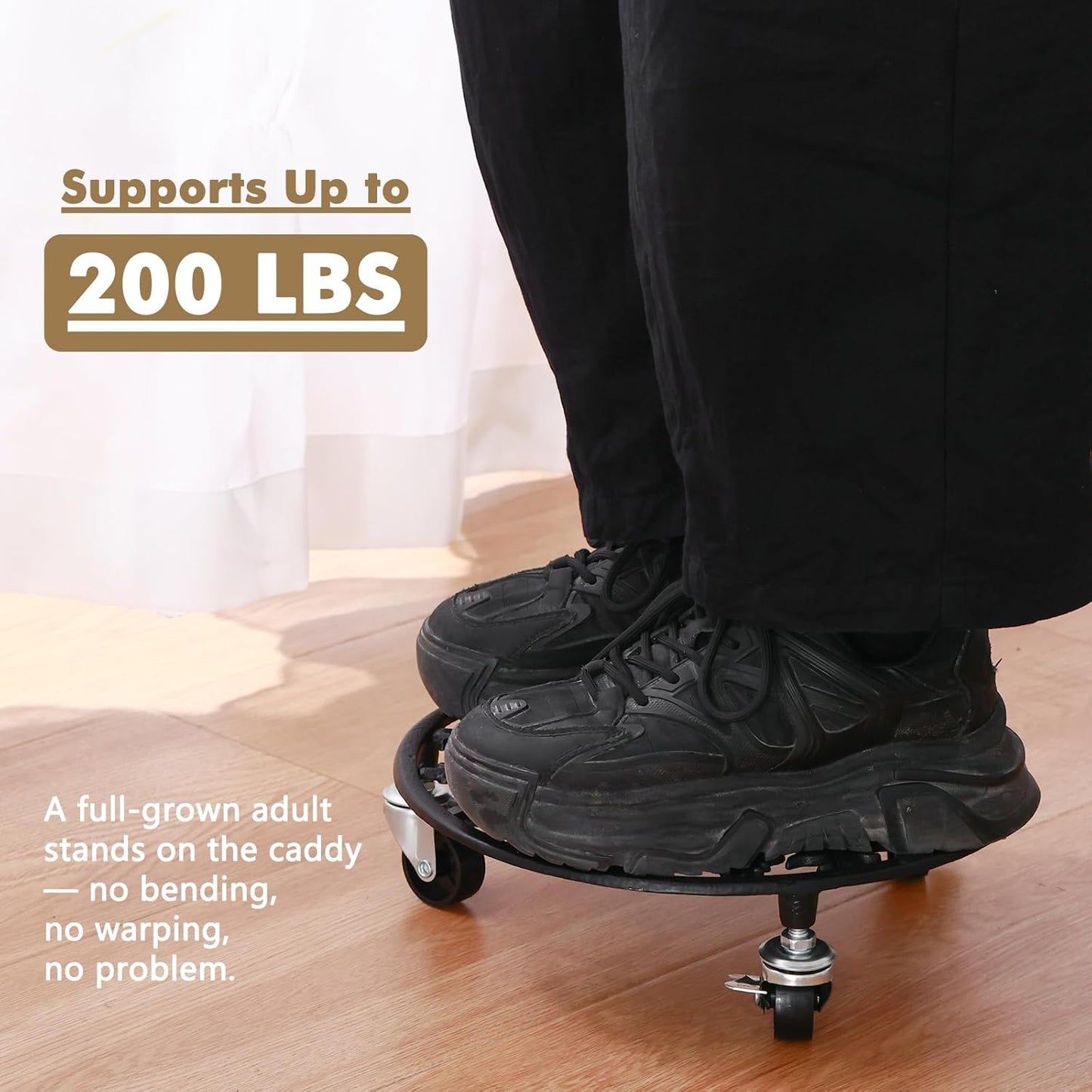 1 Pack Plant Caddy with Wheels 11 Inch Rolling Plant Stand for Large Plants Heavy Duty Plant Rollers Metal Plant Dolly Rustproof Planter Stand Wrought Iron Plant Stands Flower Cart Indoor Outdoor