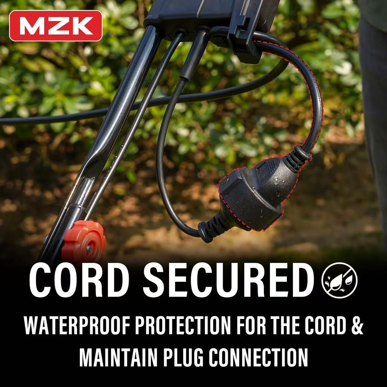 MZK 15-inch 2-in-1 Electric Dethatcher and Scarifier w/Removeable 5-Position Height Adjustment,Lawn dethatcher w/12-Gallon Thatch Collection Bag,Keep Lawn Health,DS15A03