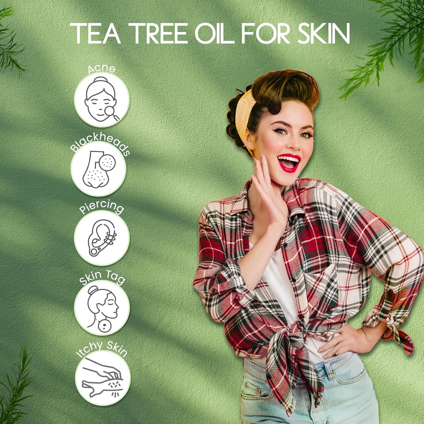 Organic Tea Tree Oil for Skin, Hair, Face, Scalp, Nails, 100% Pure Australian Tea Tree Essential Oil for Room Linen Spray, Diffuser -1 Oz