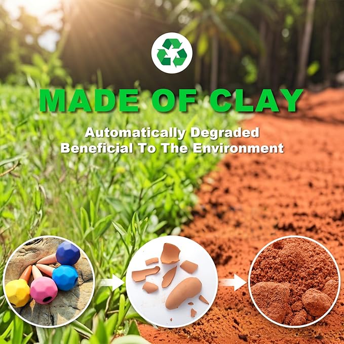 Tuzinano 4-Pack Terracotta Self-Watering Spikes | Eco-Friendly Iron-Rich Clay Olla Irrigation System | Vacation Plant Sitter for Potted Flowers, Herbs, and Succulents