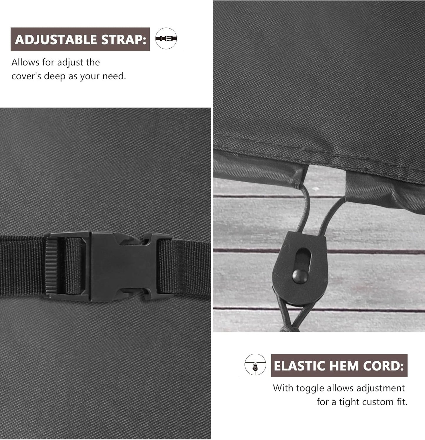 ULTCOVER Waterproof Grill Cover 32 inch, Heavy Duty BBQ Cover for 2 Burners Outdoor Gas Barbecue Grill, Black