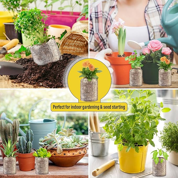 Legigo 200 Pcs 50mm Seed Starter Peat Pellets for Seedlings- Compressed Seed Starter Pods Seed Starting Pellets Plugs Soil Peat Pods for Starting Seeds, Garden Planting Herb Flower Vegetables