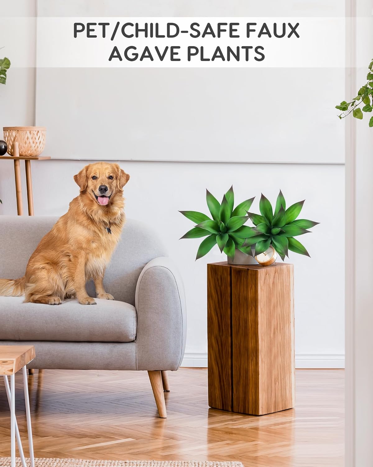 Velener Artificial Outdoor Agave Plant - Small Size UV Resistant Fake Agave Plants for Indoor and Outdoor Decor(Purple, 14 Inch)-2 Pack