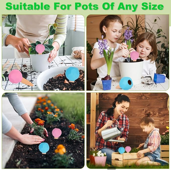 Tuzinano 4-Pack Terracotta Self-Watering Spikes | Eco-Friendly Iron-Rich Clay Olla Irrigation System | Vacation Plant Sitter for Potted Flowers, Herbs, and Succulents