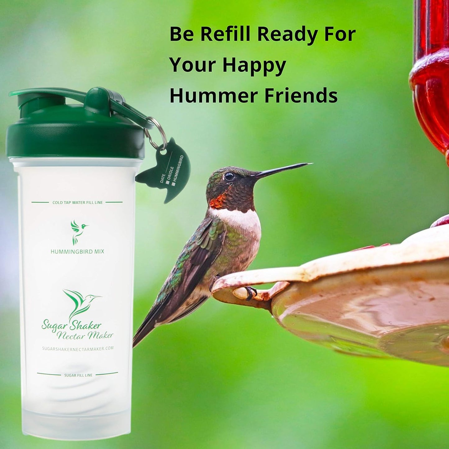Hummingbird Nectar Easy Mix Bottle for Filling Hummingbird Feeders and Oriole Feeders Quickly | Powder Nectar Mix Hummingbird Food Has Never Been Easier | Buy 2 and Save $5